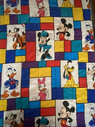 Vintage Disney Comforter Blanket Mickey Minnie Donald - Twin Bed Size Vintage 2