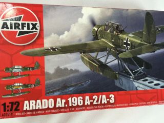 Airfix A02019 1/72 German Ww2 Arado Ar.  196 A - 2/a - 3 Plastic Model Kit Airplane