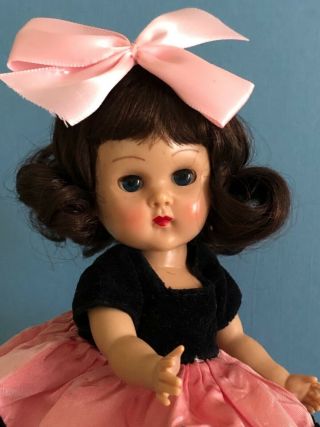 Vintage Vogue Ginny Doll In Her 1954 Medford Tagged Candy Dandy Dress