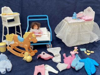 Vintage Barbie Heart Family Nursery Rare Hard To Find 2 Dolls