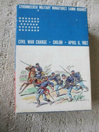 Vintage 1966 Strombecker Military Miniatures 54mm Round Civil War Charge Shiloh