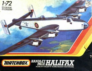 Vintage 1983 Matchbox Handley Page Halifax Model Kit 1/72 Scale Pk - 604
