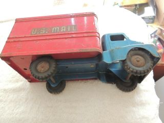 Vintage Antique Structo Pressed Steel U.  S.  Mail Truck From The 50 