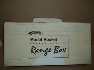 Vintage Estes Flying Model Rocket Operations Range Box With Parts