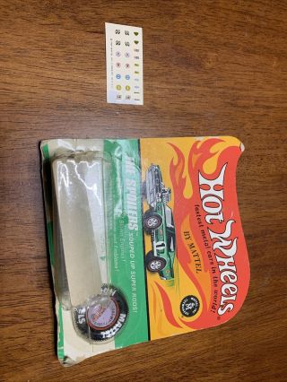Hot Wheels Redline Empty Unpunched Blister Pack With Light My Firebird Button