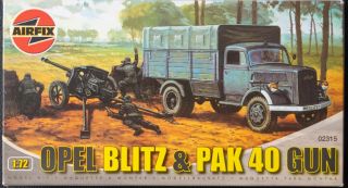 Airfix 1:72 Scale Opel Blitz & Pak 40 Gun Plastic Model Kit
