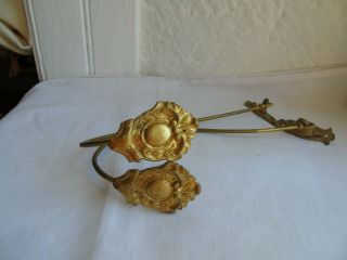 French Antique 19th Century Curtain Tiebacks A Pair Ornately Bronze