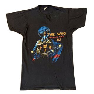 Vintage The Who 1982 American Tour Concert Shirt Black Large
