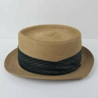 Vintage Mac Phergus Fedora Western Straw Hat Size 7 3/8 May - D & F Denver