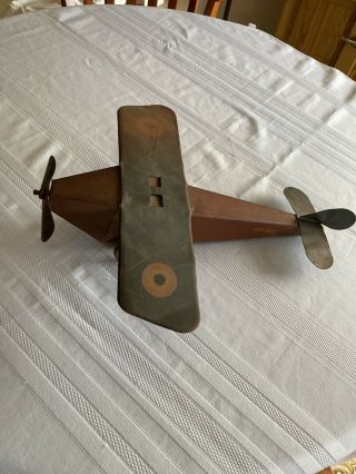 1930s Steelcraft Pressed Steel Army Scout Toy Monoplane Great Patina