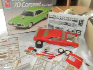 Vintage Toy Car Model Kit Amt Pro Street 1970 Coronet Bee