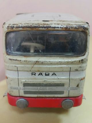 Vintage Truck Raba Man Tin Toy Lemez Elzett Made In Hungary Very First - Parts