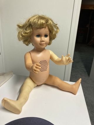 Vintage Mattel 1960’s Chatty Cathy Doll Blonde Hair & Blue Eyes Talks Rare Vhtf