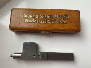 Rare Vintage/antique Boxed Brown & Sharpe Mfg & Co Lathe Indicator - 1906 Patent
