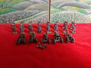 1/72 Ww2 Russian Figures And Machine Guns - Hand Painted