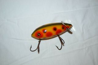Heddon Baby Crab Wiggler Yellow Body Red Spots