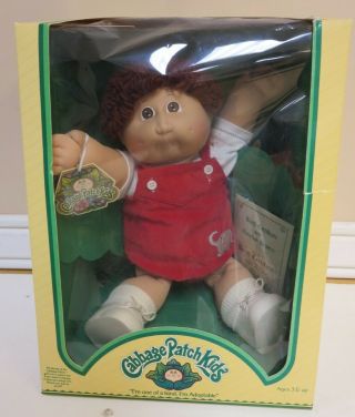 Vintage 1984 Cabbage Patch Kids Doll With Box And Papers Coleco Signed