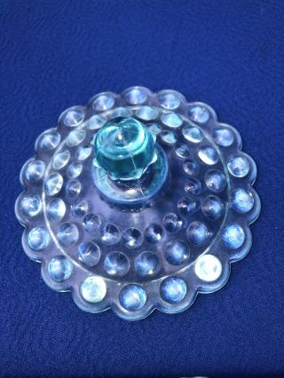 Fenton Glass Blue Hobnail Candy Dish With Lid Vintage Antique Opalescent 3887 2