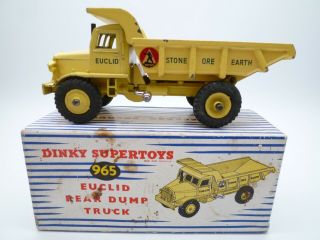Vintage Dinky Supertoys 965 Euclid Rear Dump Truck 1955 - 61