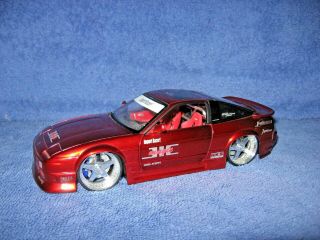 Nissan 240sx Import Racer Candy Red 1:24 Opening Hood Doors & Trunk