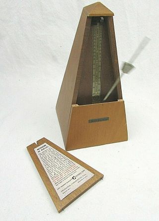 Vintage Seth Thomas 10 Metronome De Maelzel In Maple