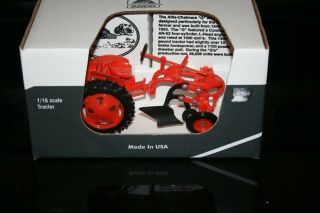 Vintage Scale Models Allis Chalmers " G " With Plow Tractor Toy,  1/16 Scale