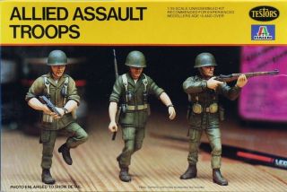 Testors Italeri 1:35 Allied Assault Troops Plastic Figure Model Kit 847u