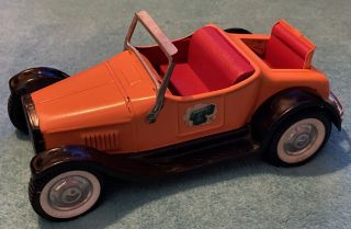 Vintage Nylint Model T Roadster Pressed Steel Car Orange With Red Interior - Usa