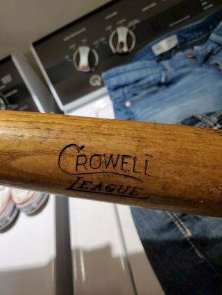 Vintage 1930s Wilson Wood Baseball Bat Crowell League 33 