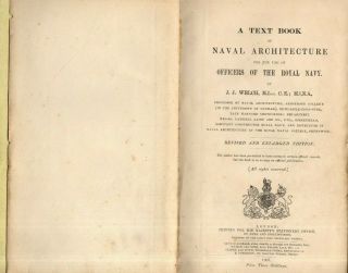 Antique Text Book On Ship Design By J.  J.  Welch - " Naval Architecture " - Hb (1907)