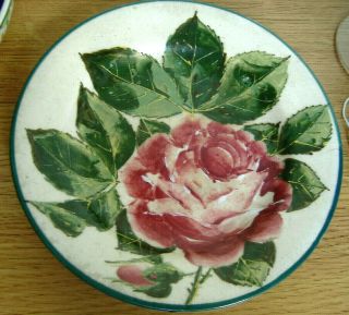 Antique Early C20th Wemyss Pottery Scotland Small Rose Dish,  T Goode Shop Stamp