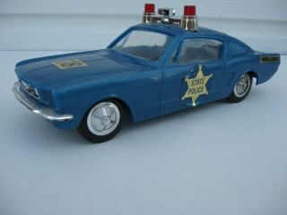 Vintage 1965 1966 1967 Processed Plastics Ford Mustang Fastback Police Car Promo
