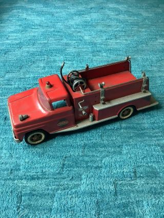 Vintage 1960’s Tonka Red Firetruck W/ White Wall Tires
