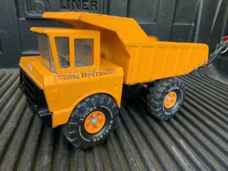 Vintage Mighty Tonka Hydraulic Toy Dump Truck Orange Pressed Steel 1970’s