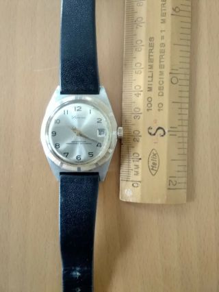 Vintage Sicura Mens Gold Plated Watch,  Waterproof,  Unbreakable Mainspring.