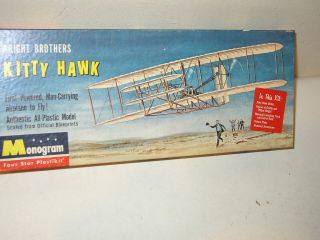 Vintage Monogram Wright Brothers Kitty Hawk Model Airplane Kit Pa30 - 98