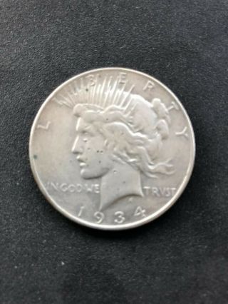 1934 Peace Silver Dollar Coin No Mark