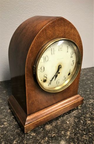 Antique Vintage Seth Thomas Mantel Clock,  Movement And Chime,  No Key