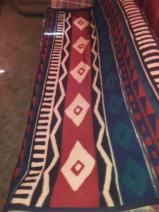 Vintage Biederlack American Southwest Design 7ft.  ×7ft.  Throw Blanket Euc
