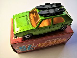 Volkswagen Golf - Lime Green - Matchbox Lesney Superfast 7c -