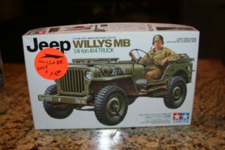Tamiya 1/35 Wwii Us Army / Usmc Willys Mb Jeep 1/4 - Ton 4x4 Truck Model Kit 219