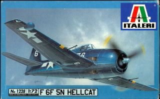 1/72 Italeri Models Grumman F6f - 5n Hellcat U.  S.  Navy Fighter Nmib