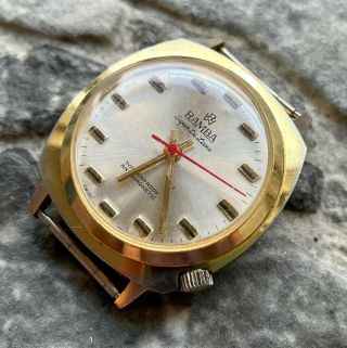 ✩ Vintage RAMBA De Luxe Oberon SWISS MADE 70s old wrist watch Gold Plated 2