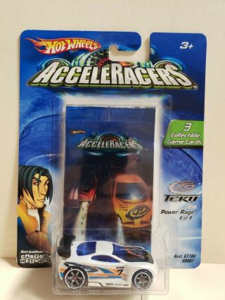 Hot Wheels 3 Collectible Cards & 2005 Acceleracers Teku 6/9 Power Rage