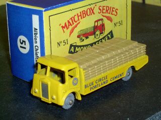 Matchbox Lesney Albion Cement Lorry 51 A3 Light Brown Gpw D - R Sc9 Vnm Craftd Box
