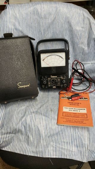 Simpson Model 260 Series 4m Analog Meter Multimeter,  Complete And