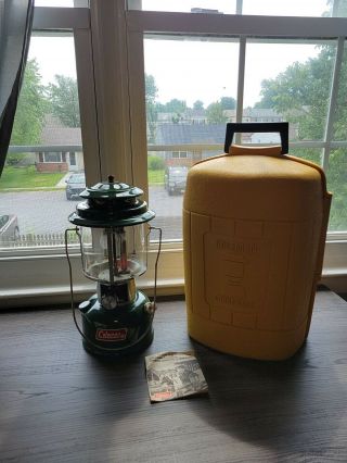 Vintage Coleman 220j Lantern With Carry - Case & Instructions 10–78