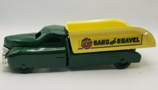 Vintage Buddy L Green & Orange Sand and Gravel Dump Truck 2