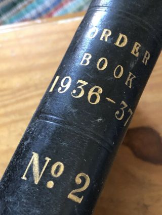 Antique Ledger 1936/7 Steel Order Book Stage Film Play Prop Vintage Crafting Old