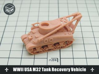 1/144 Resin Kits Wwii Usa M32 Tank Recovery Vehicle (3d)